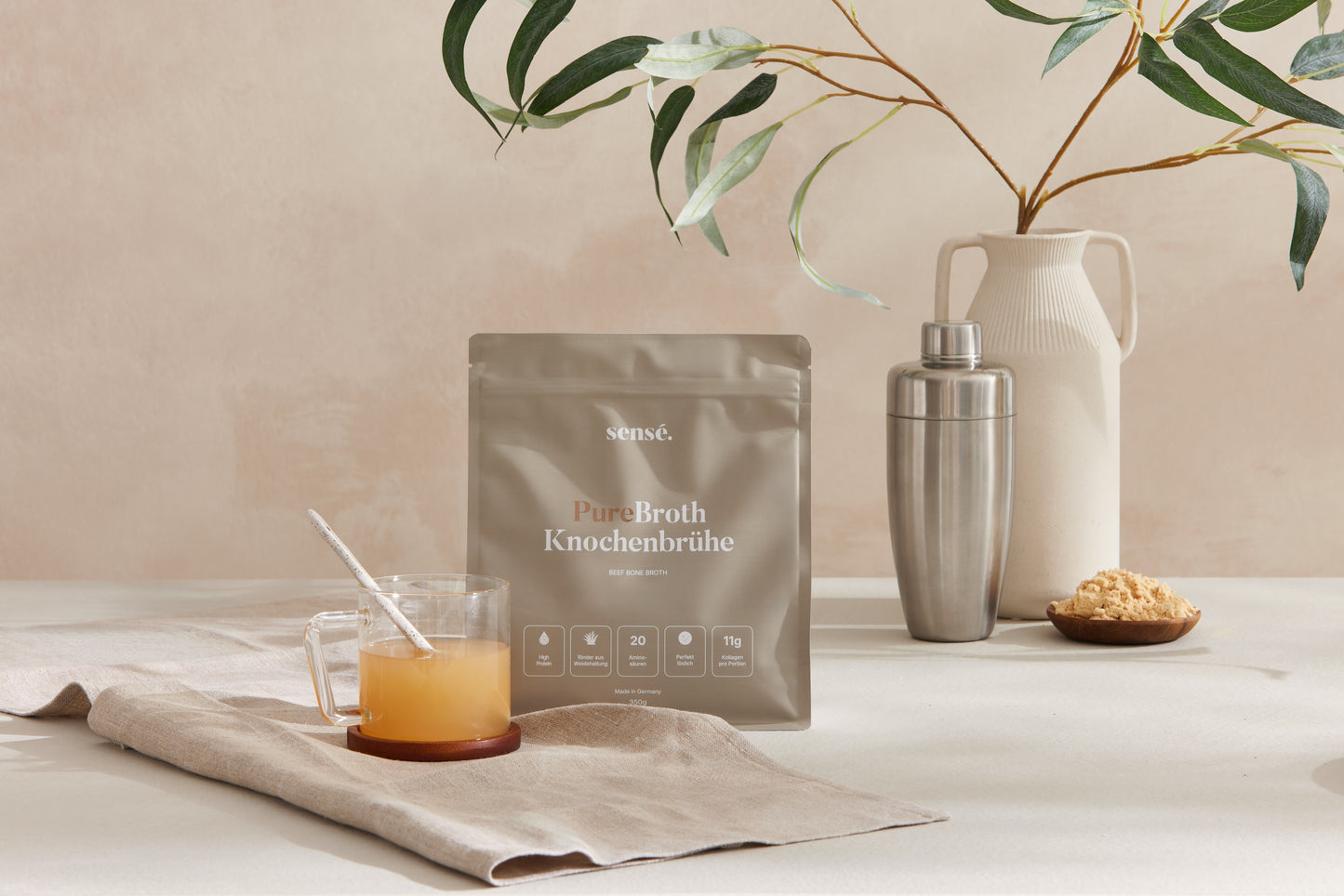 sensé PureBroth Knochenbrühe Pulver – Lifestyle-Motiv