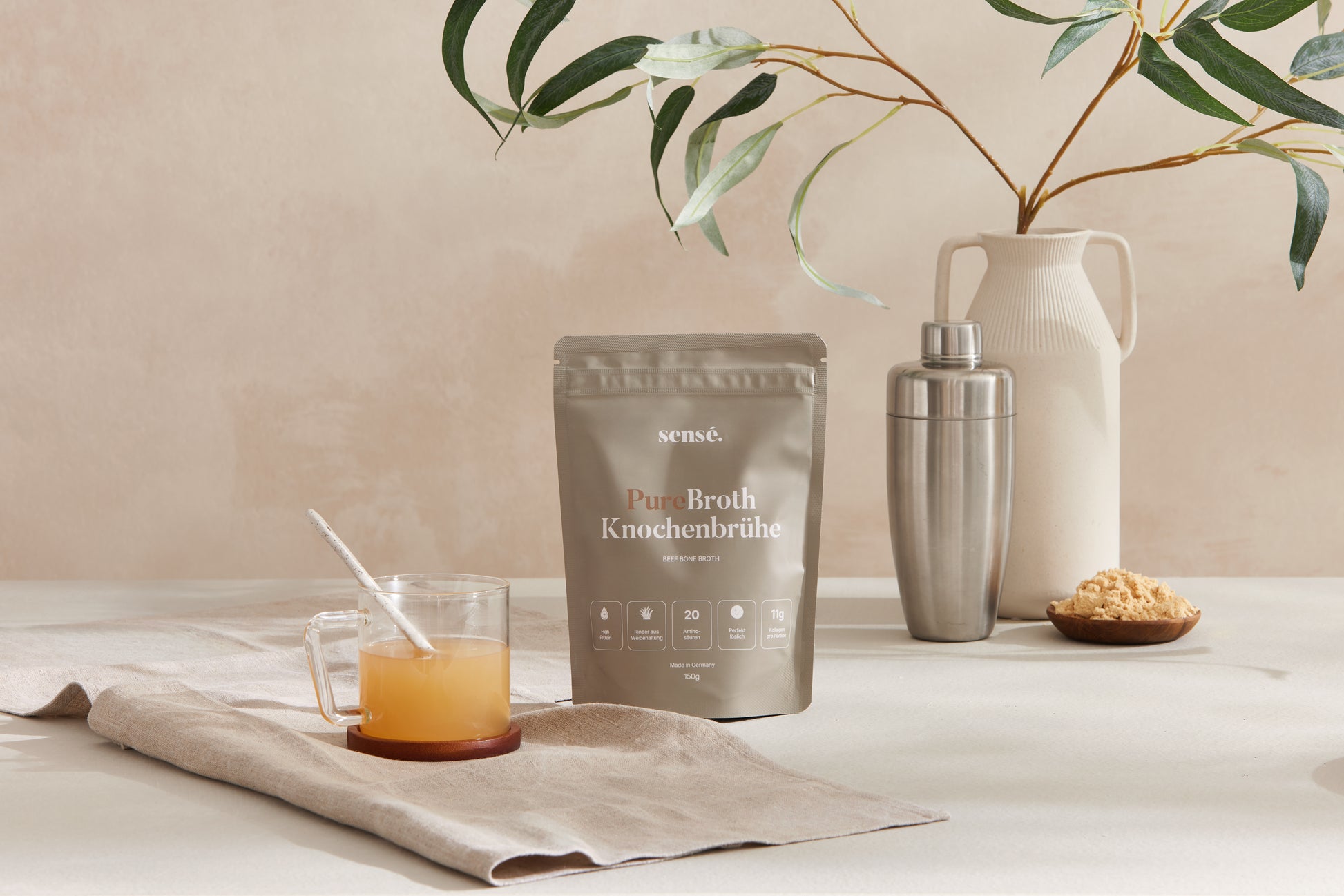sensé PureBroth Knochenbrühe Pulver – Lifestyle-Motiv