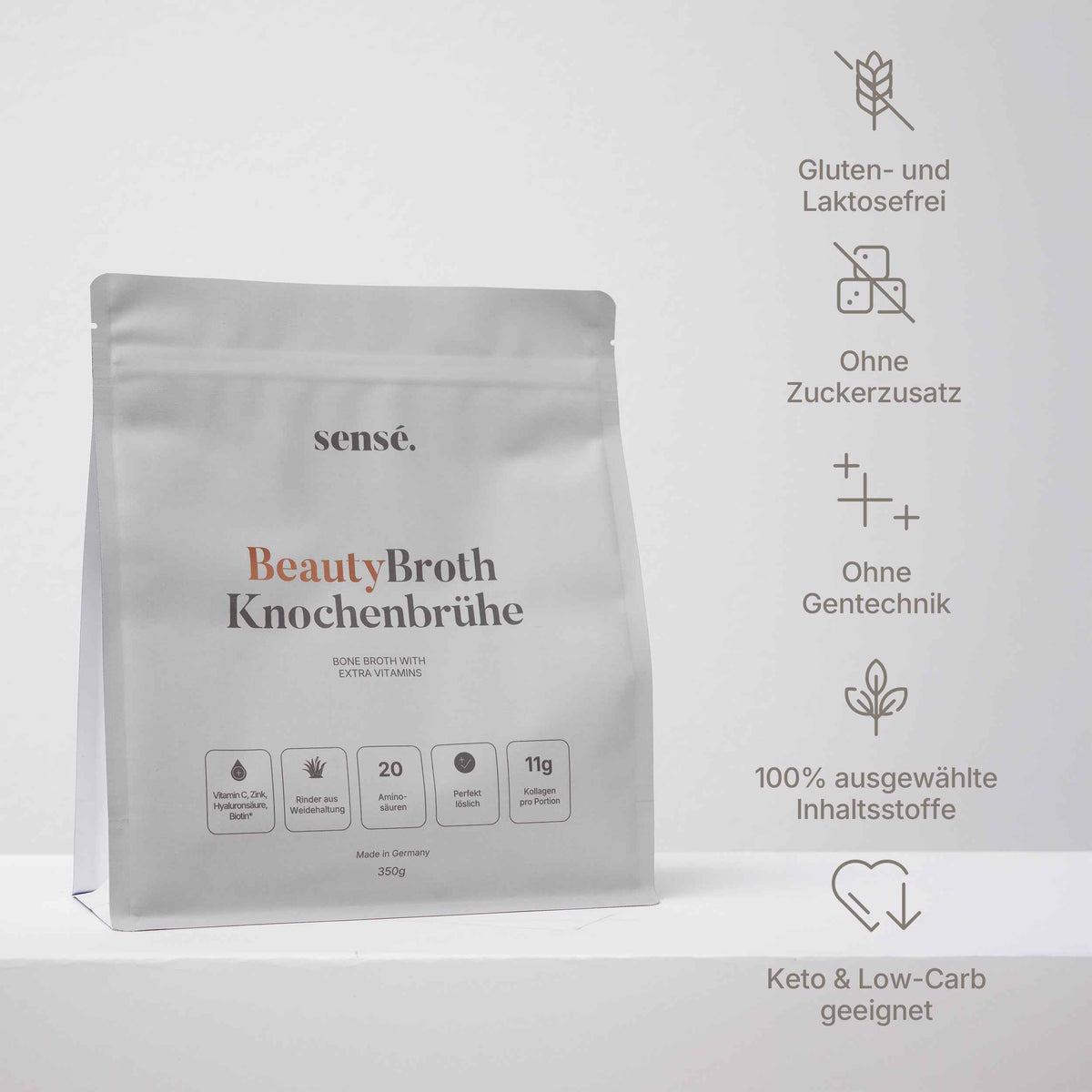 Eigenschaften und Inhaltsstoffe von BeautyBroth Knochenbrühe Pulver