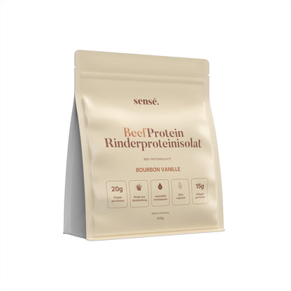 sensé BeefProtein Rinderprotein – Bourbon-Vanille-Variante